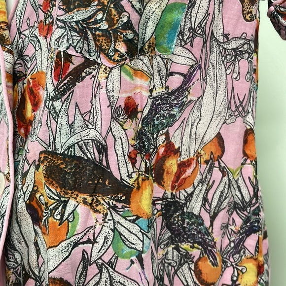 Plum Pretty Sugar Pink Bird Print Pajama Top - Picture 3 of 9